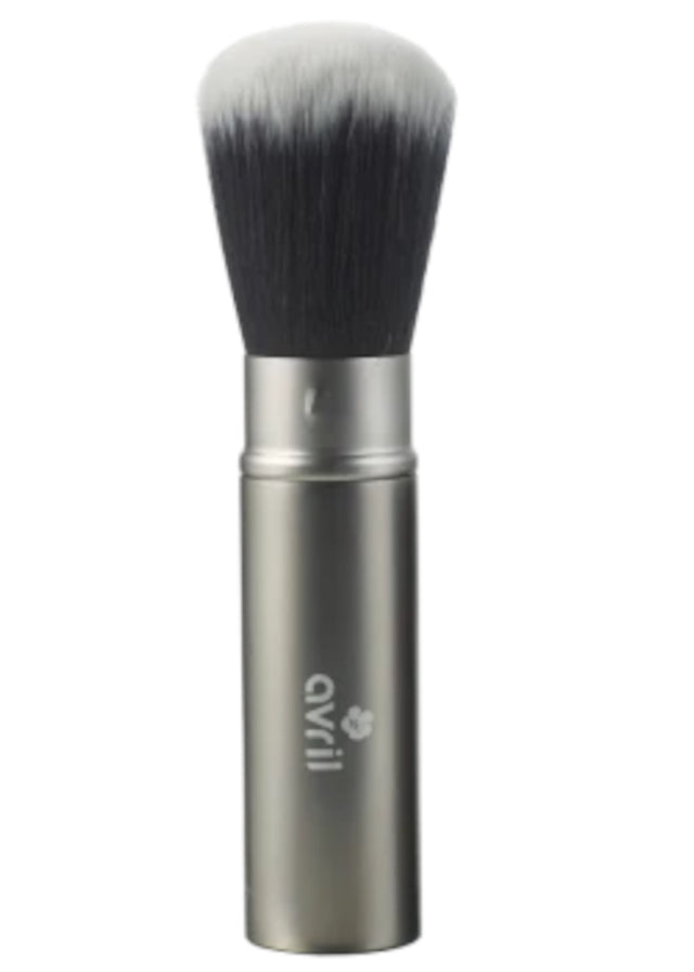 Retractable powder brush