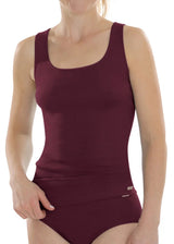 100% organic fair trade cotton wide shoulder tank top