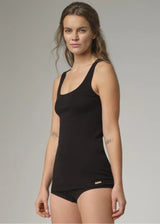 100% organic fair trade cotton wide shoulder tank top