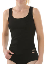 100% organic fair trade cotton wide shoulder tank top