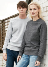 Unisex organic cotton raglan sweatshirt