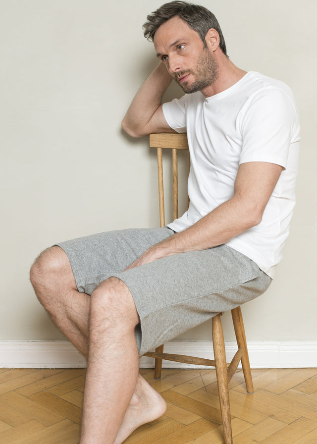 Men's Bermuda Shorts in Organic Cotton Grey