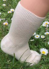 Short socks in undyed organic cotton