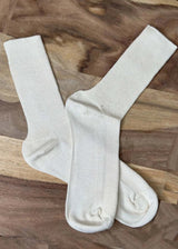 Short socks in undyed organic cotton