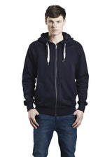 Unisex organic cotton zip-up raglan sleeve hoodie