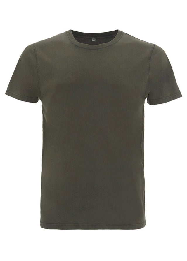 Maglia unisex stone washed a maniche corte in cotone biologico