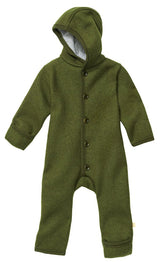 Disana hooded jumpsuit in boiled wool