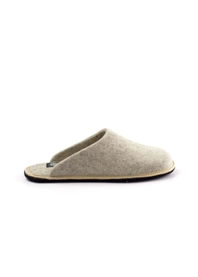 Holi Beige slippers in pure wool felt