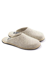 Holi Beige slippers in pure wool felt