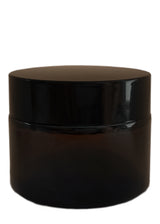 Dark glass jar 50 ml with black cap