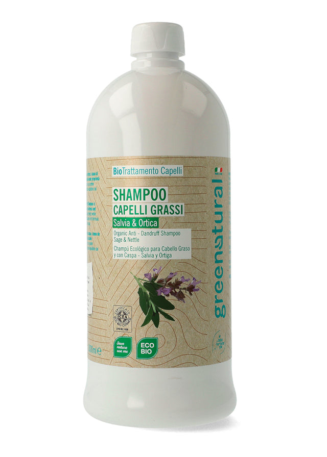 Shampoo eco-bio capelli grassi e forfora Salvia e Ortica - 1lt