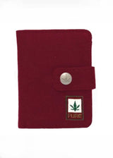 Wallet with hemp button