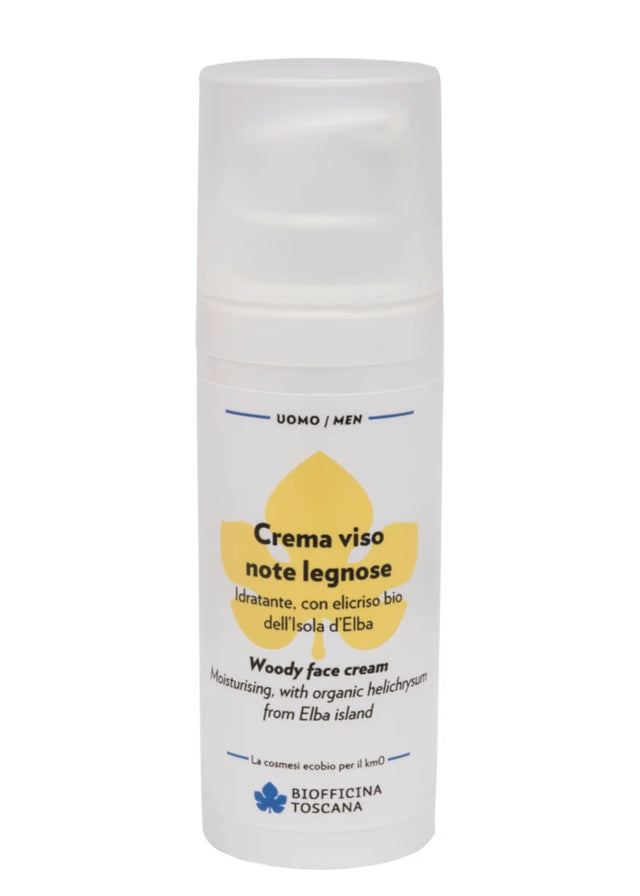 Crema viso uomo note legnose Biofficina Toscana