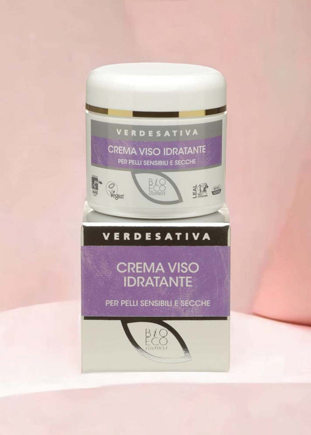 Moisturizing face cream for sensitive and dry skin Bio Vegan Verdesativa