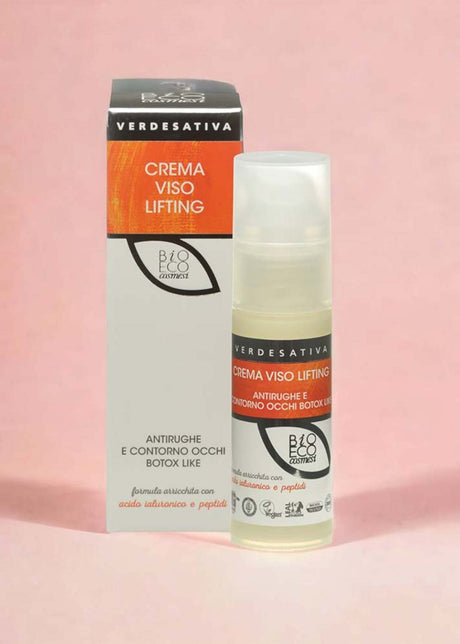 Crema viso lifting antirughe e contorno occhi Bio Vegan Verdesativa