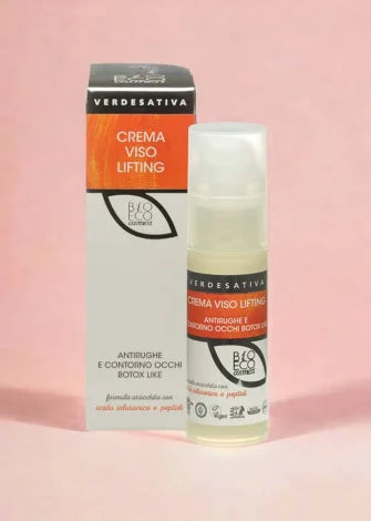 Crema viso lifting antirughe e contorno occhi Bio Vegan Verdesativa