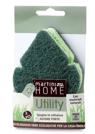 Vegetable abrasive cellulose sponge for the home