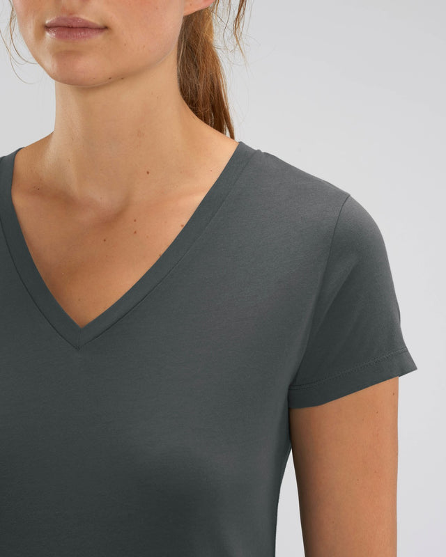 Maglia donna Evoker collo a V in cotone biologico