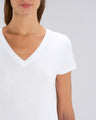 Evoker women's V-neck sweater in organic cotton