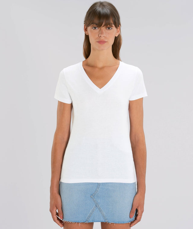 Evoker women's V-neck sweater in organic cotton