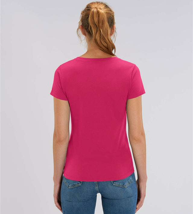 Maglia donna Evoker collo a V in cotone biologico