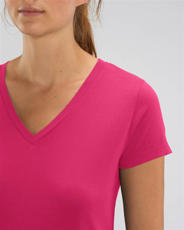 Maglia donna Evoker collo a V in cotone biologico