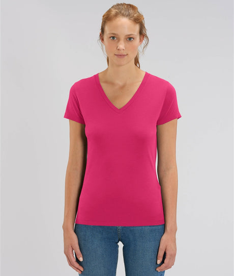 Maglia donna Evoker collo a V in cotone biologico