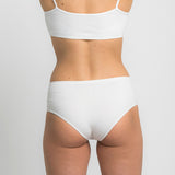 Basic high-waisted culotte briefs in Bamboo and Castor