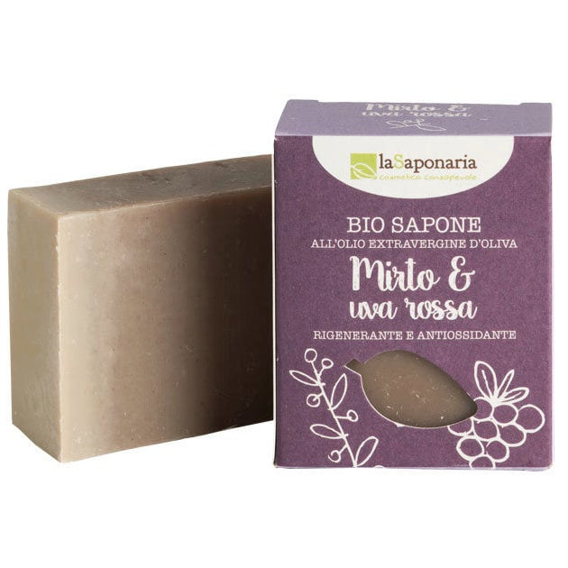 Organic soap with Myrtle and Red Grape extra virgin olive oil