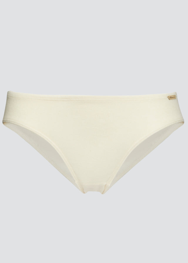 Mini briefs in 100% natural, undyed organic fair cotton