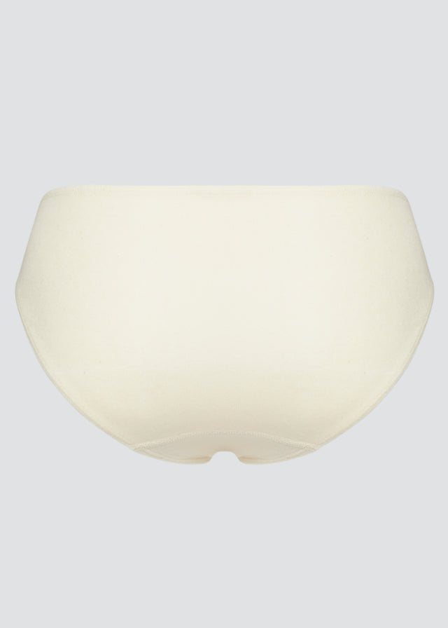 Mini briefs in 100% natural, undyed organic fair cotton