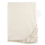 Single fitted sheet in natural raw organic cotton