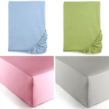 Single fitted sheet in colored organic cotton