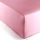 Double fitted sheet in colored organic cotton