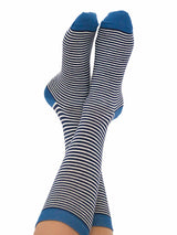 Albero Natur Blue Striped Short Socks