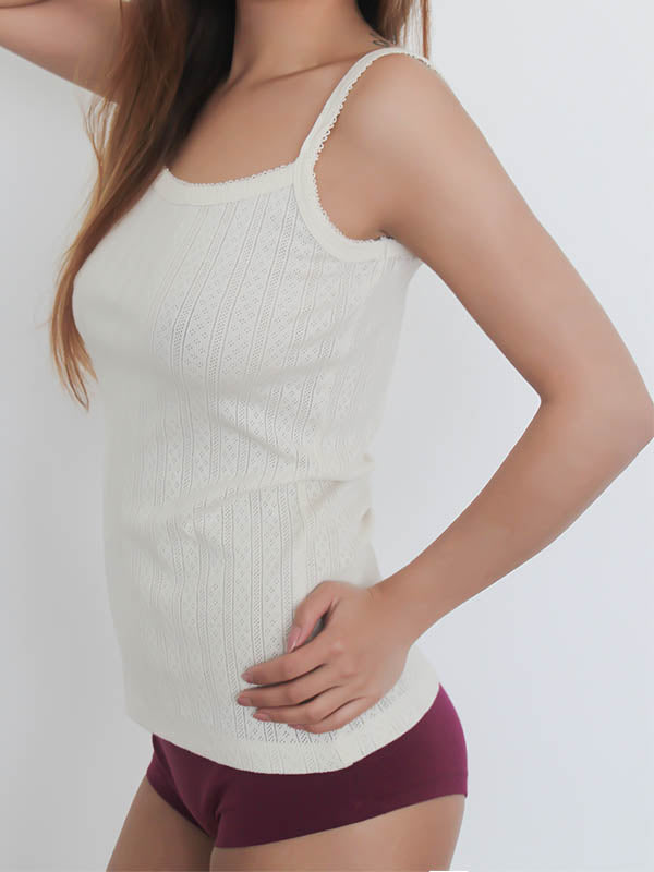 Jacquard tank top in 100% organic cotton