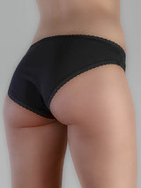 Organic cotton lace thong briefs