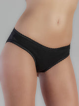 Organic cotton lace thong briefs