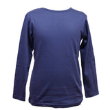 Blue 100% organic cotton long sleeve shirt