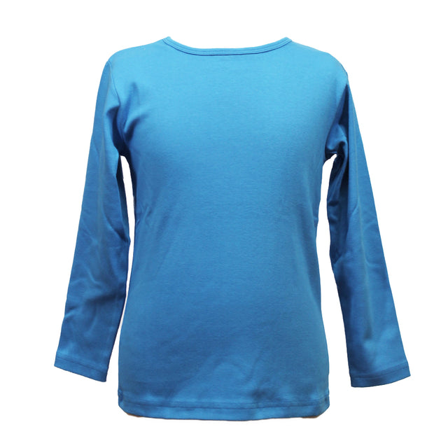 100% organic cotton long sleeve shirt. Light blue