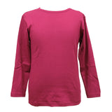 Maglia manica lunga 100% cotone biologico Fucsia