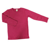 Maglia manica lunga 100% cotone biologico Fucsia