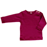 Maglia manica lunga 100% cotone biologico Fucsia