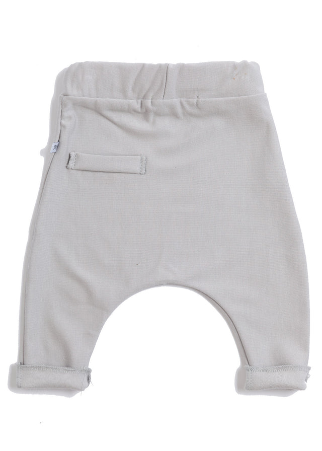 Gray organic bamboo trousers for newborns and children