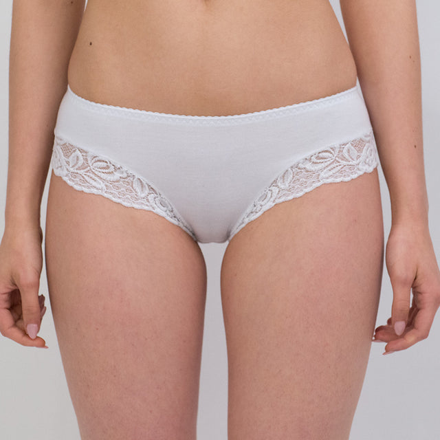 Culotte briefs with lace in Modal and Cotton