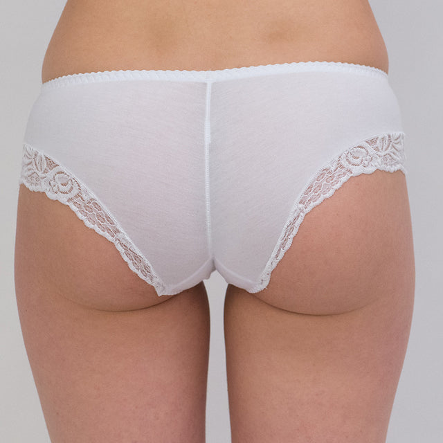 Culotte briefs with lace in Modal and Cotton