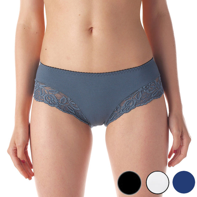 Culotte briefs with lace in Modal and Cotton