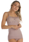 Modal and cotton tank top with lace