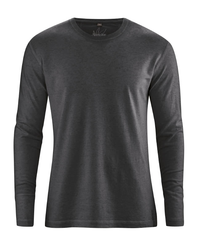 Diego Nera long-sleeved shirt in hemp and organic cotton