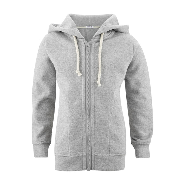 Gray zip and hoodie in organic cotton